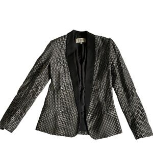 Women’s Jacquard Gold and Black Tuxedo Jacket/Blazer
